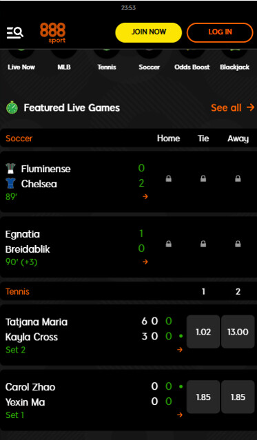 888Sports ptions