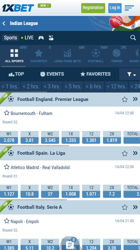 1xBet Sports Betting 