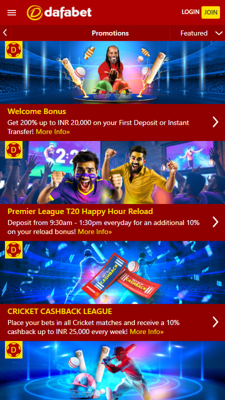 Bonuses and Promotions at Dafabet