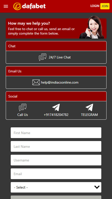 Dafabet Customer Support