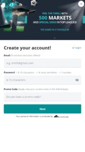 Steps to register in Novibet 