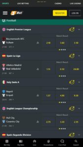 1bet betting page
