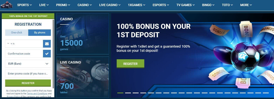 1xbet bonus 1