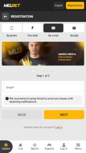 How to register at Melbet Bookmaker