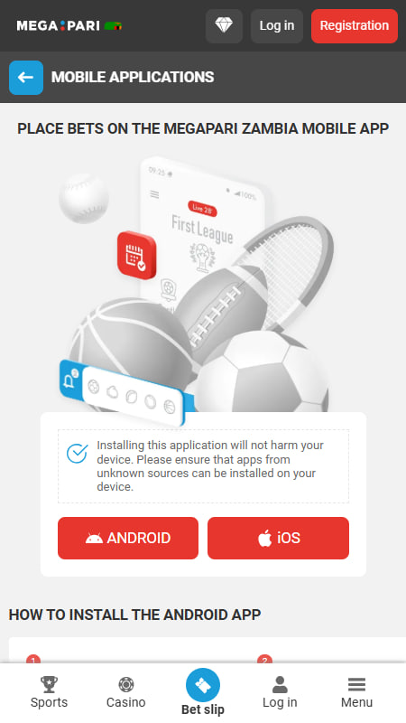 Megapari Mobile App 