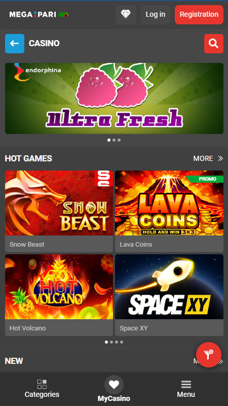 Megapari: Casino Section 