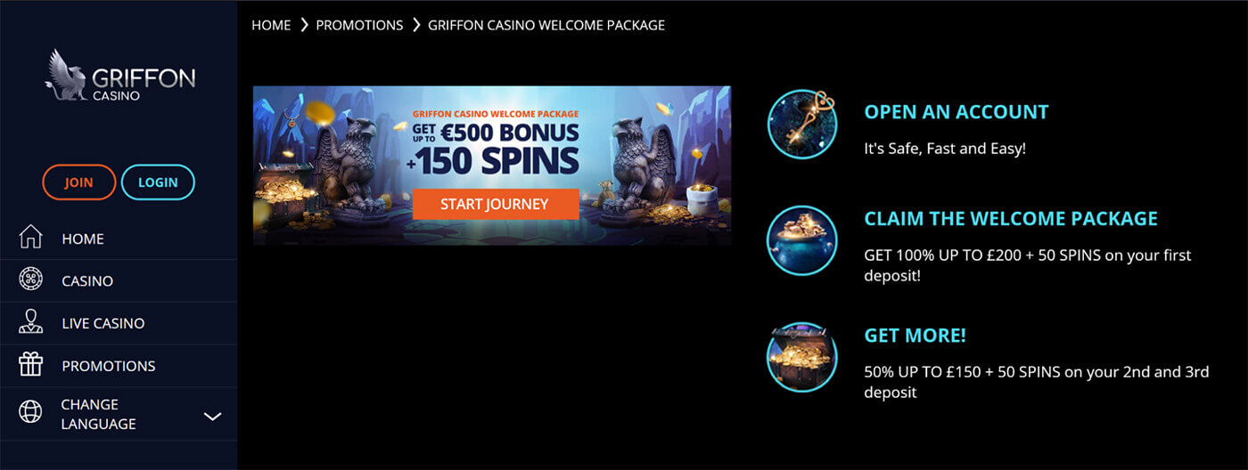 griffon welcome bonus