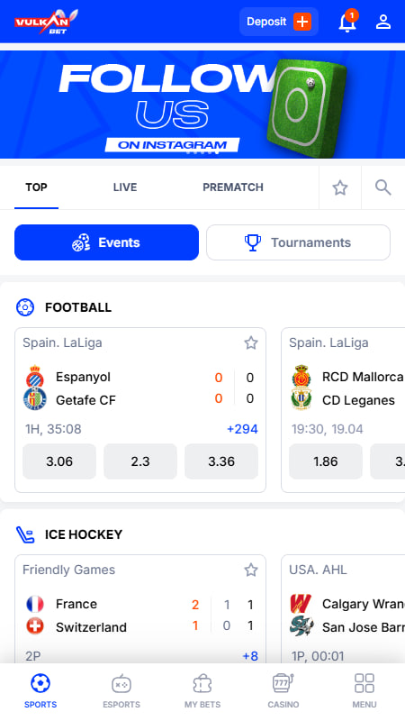 Vulkanbet Sports betting 