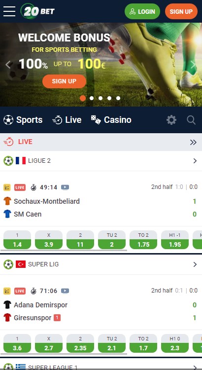 20Bet Mobile App Review