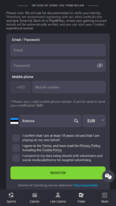 Coolbet Estonia – How to Register
