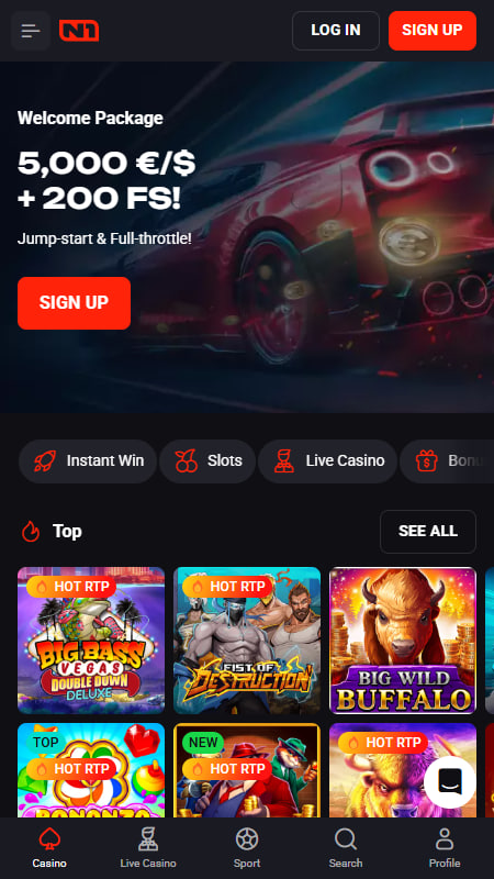 N1Bet Casino Section