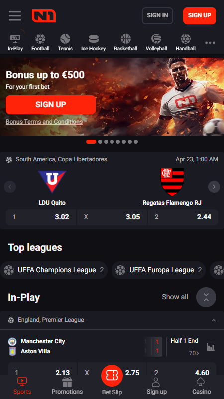 N1Bet Bookmaker Switzerland 