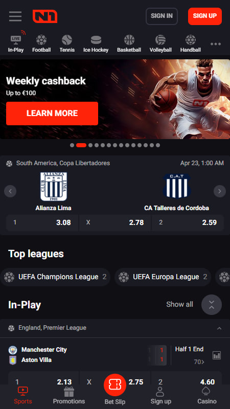 N1Bet Sports Betting 