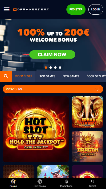 Dreambet: Casino Section