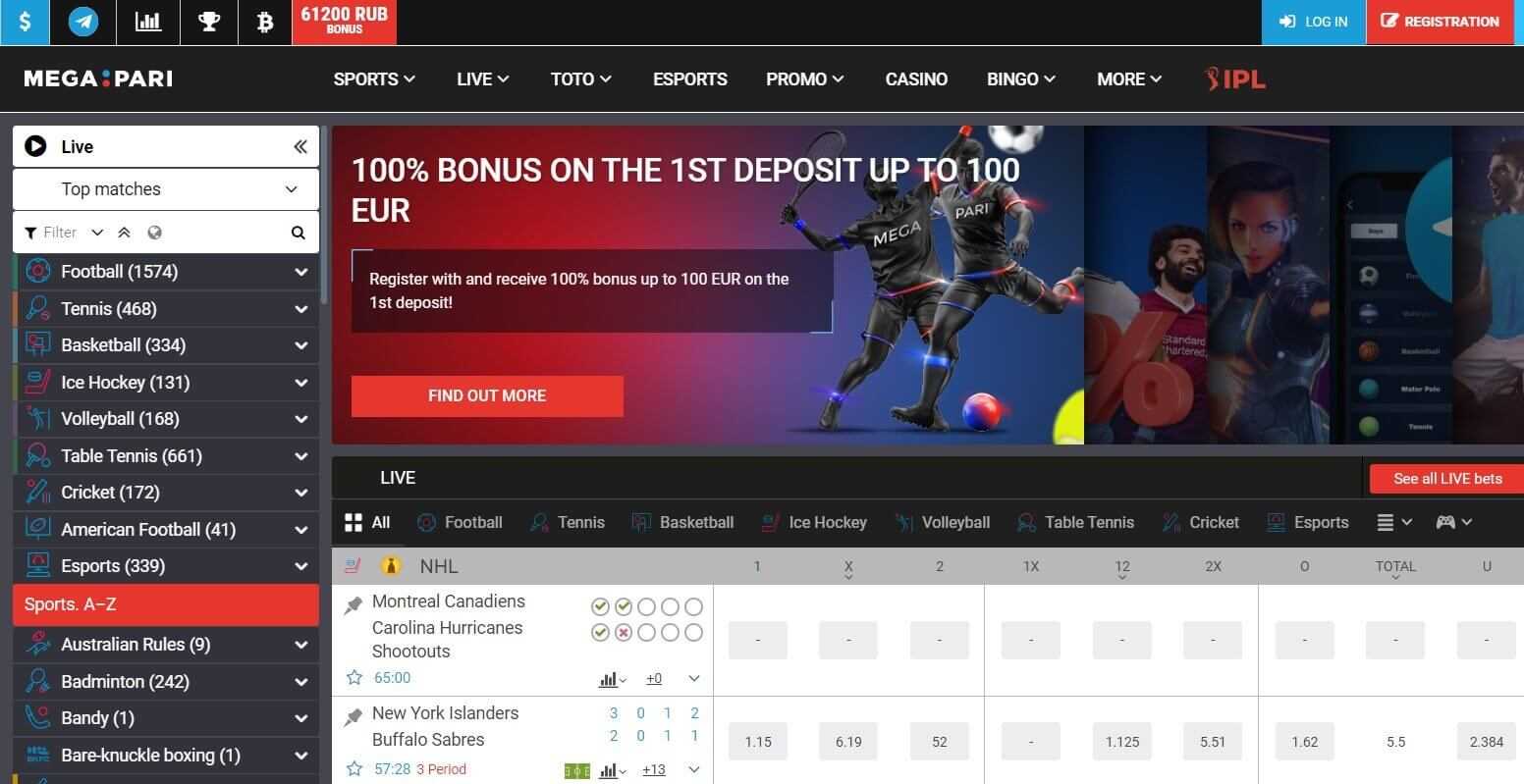 Megapari betting online