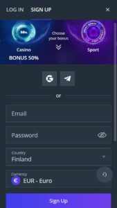 How to register at Jet Casino Finland