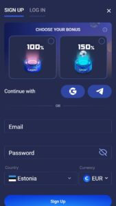 Legzo Estonia how to create an account