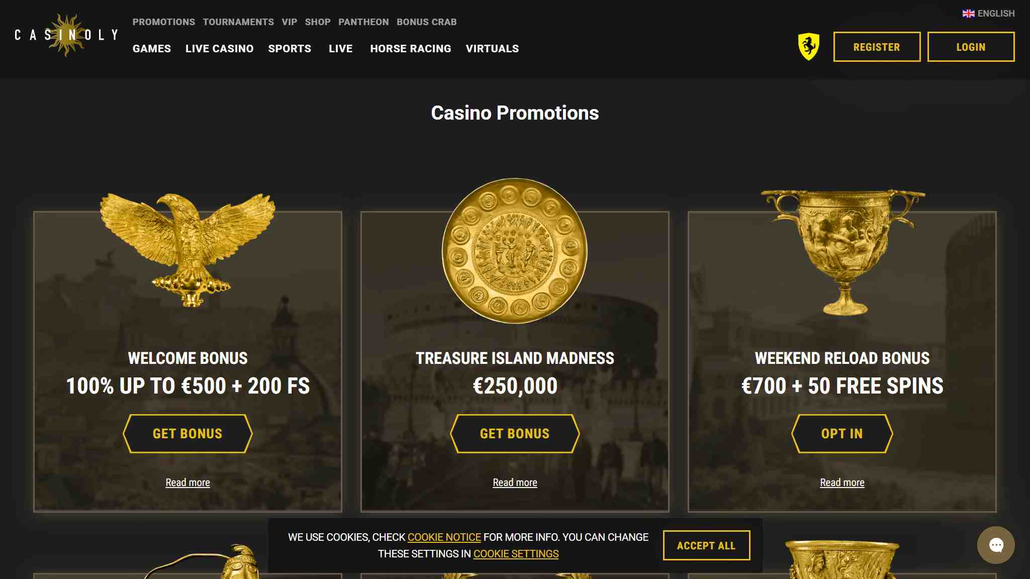 bonuses Casinoly allbets