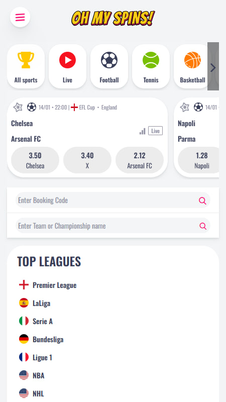 Sports Betting at OhMySpins