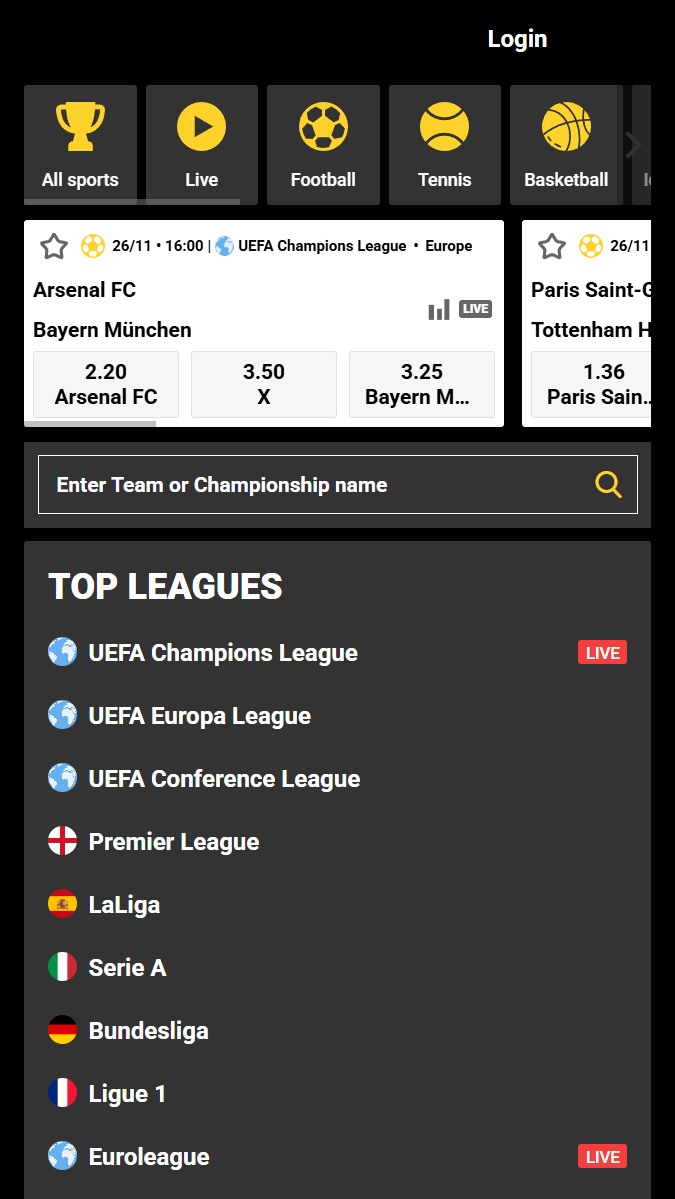 Sports betting with the best events and outstanding odds