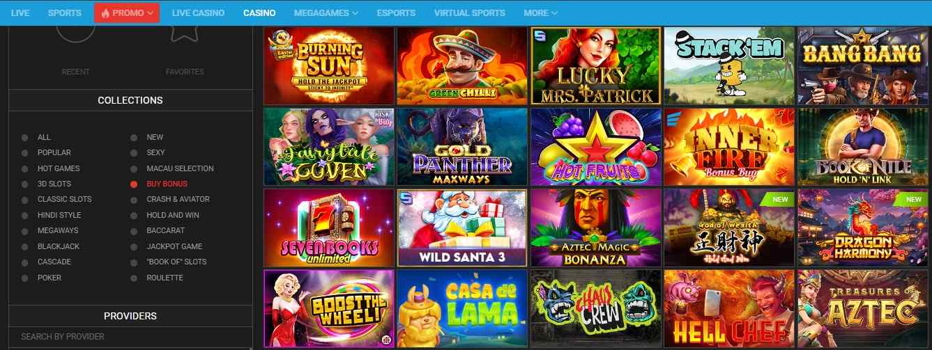 Megapari Casino Games
