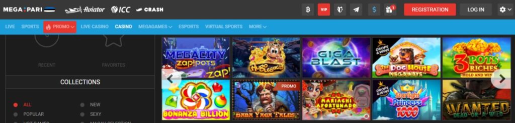 Popular Games at Megapari Casino