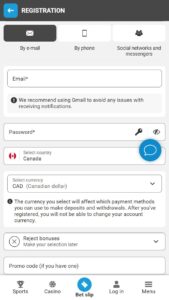 How to create an account at Megapari Casino Canada