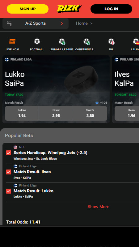 Rizk Norway bookmaker 