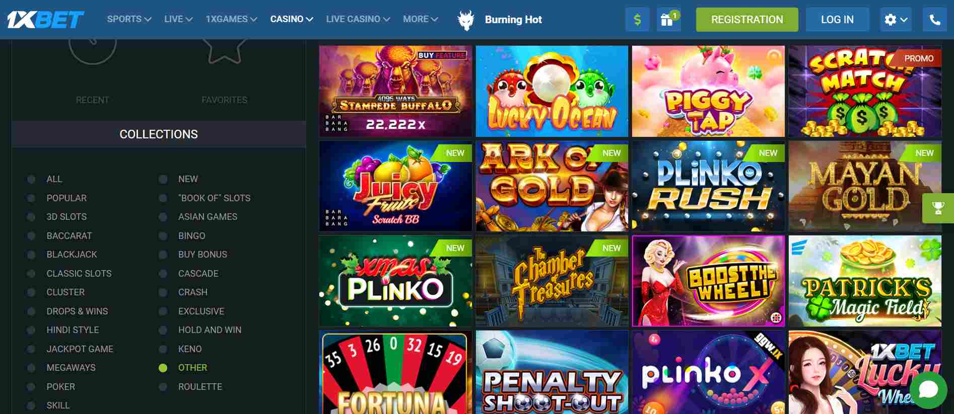 Casino games 1xbet Sweden