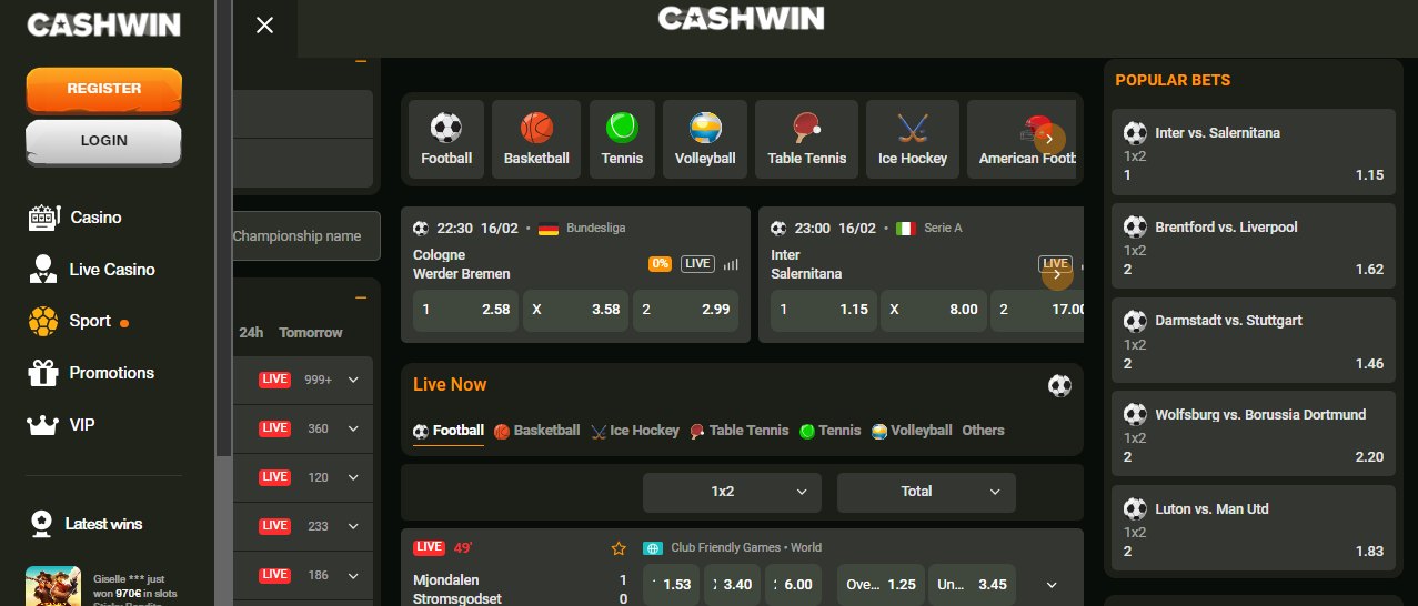CashWin Sport Betting Iceland, allbets.tv