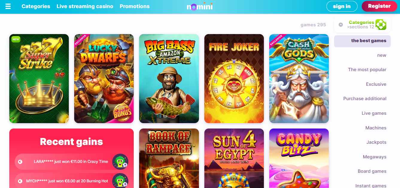 Nomini Casino Games UAE, allbets.tv