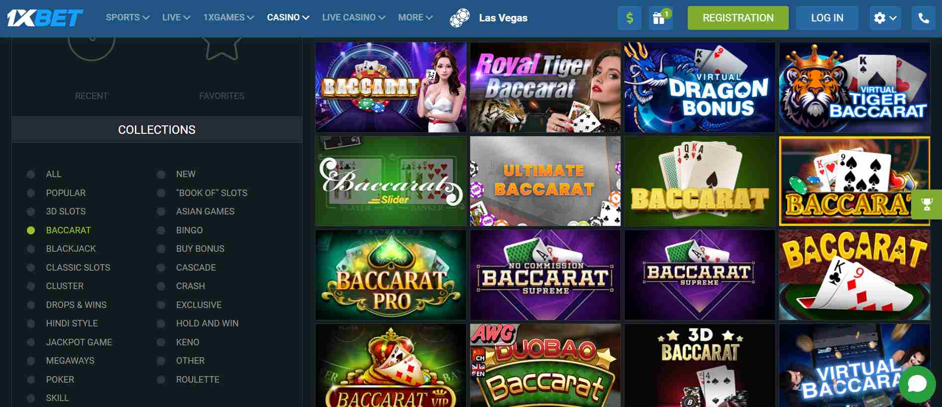 1xbet India casino games