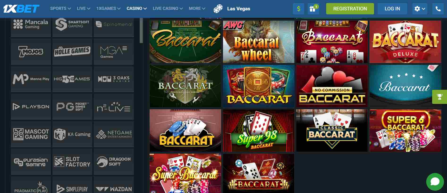 1xbet Indonesia casino games
