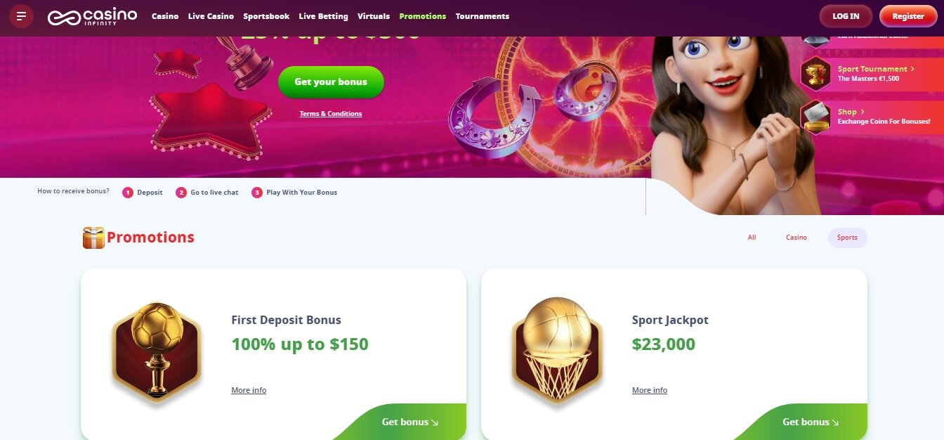 Casino Infinity Sport Betting Bonuses Australia, allbets.tv