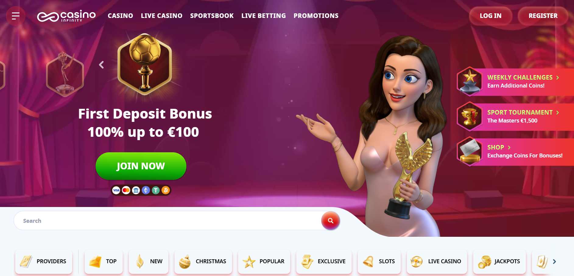 Register at Casino Infinity