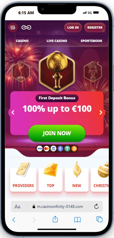 Register at Casino Infinity