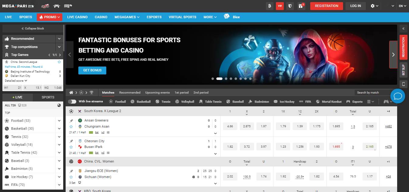 Megapari Sport Betting, allbets.tv