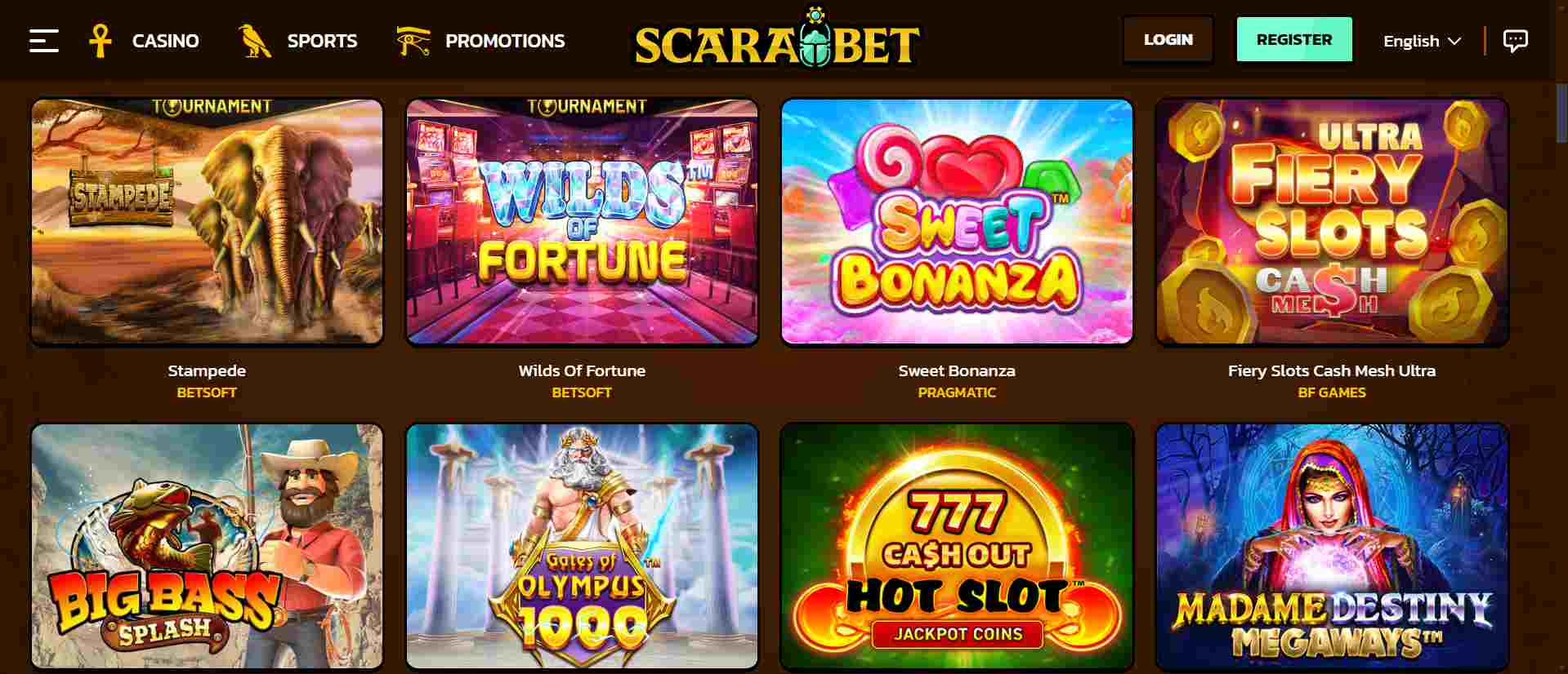 Scarabet Casino Games 