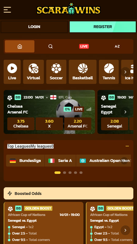 Sports Betting at Scarawins Bookmaker