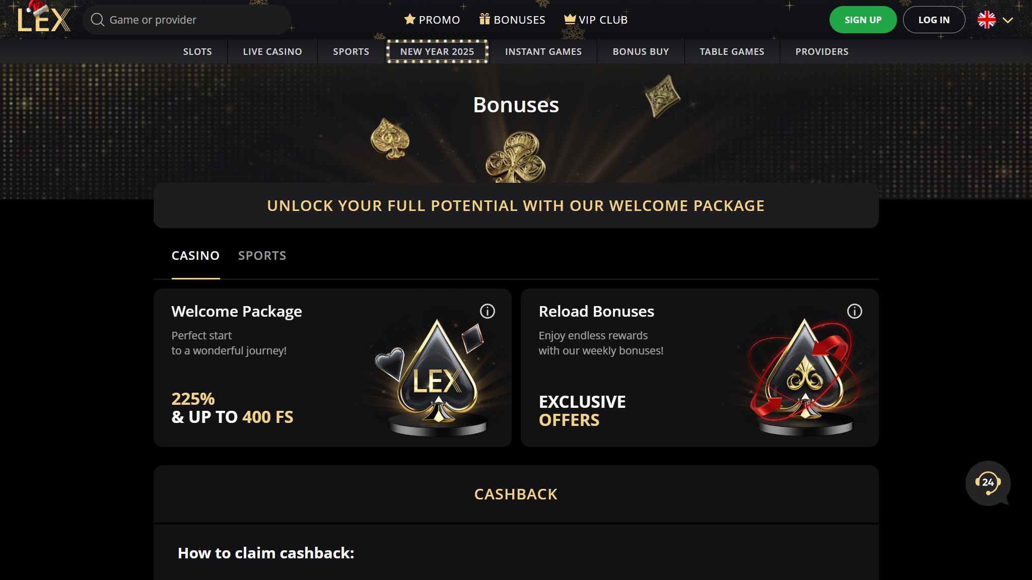 bonuses lex allbets