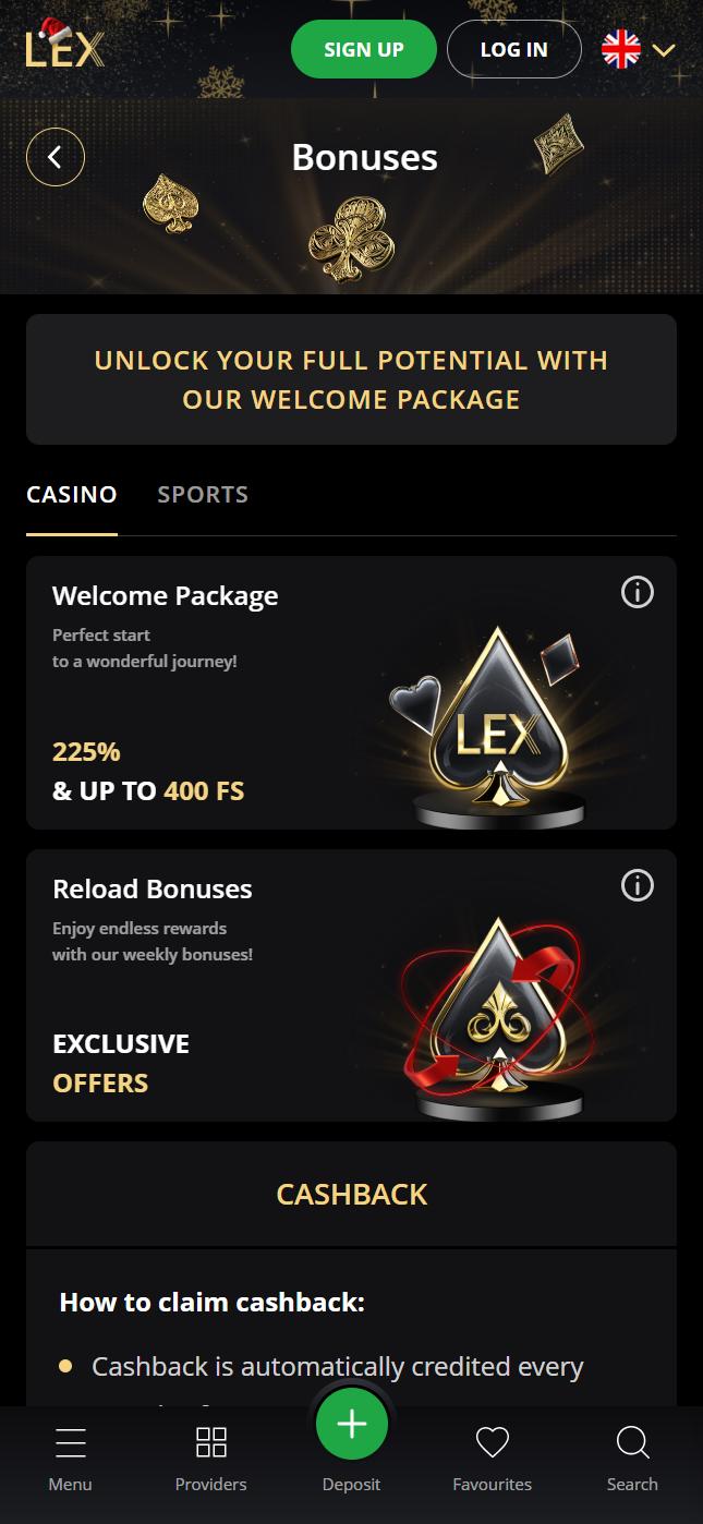 mob bonuses lex allbets