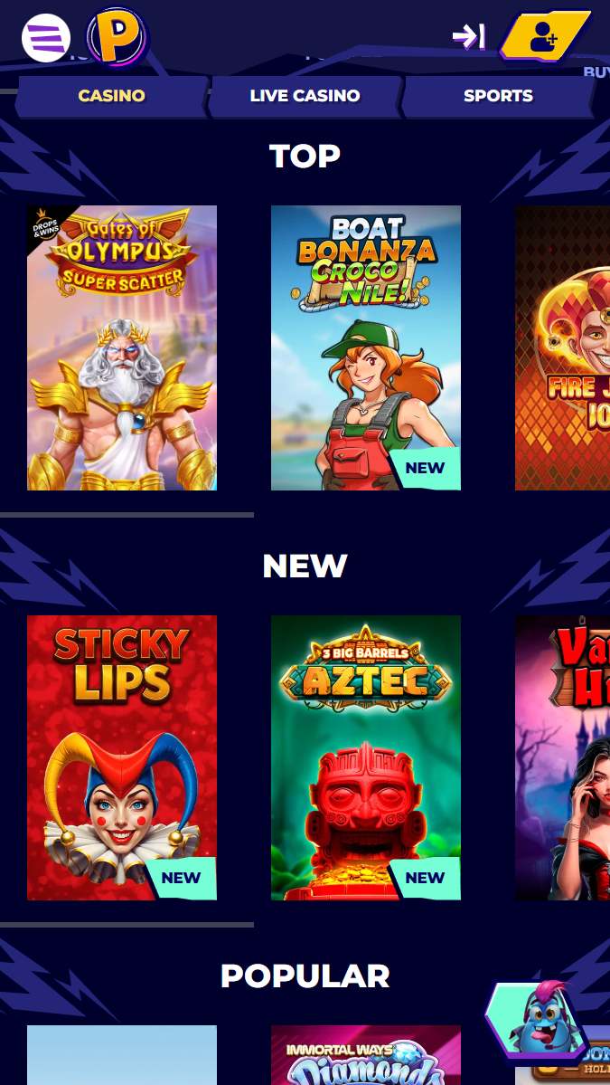 MrPacho casino games available