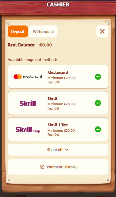 billybets Deposits & Withdrawals