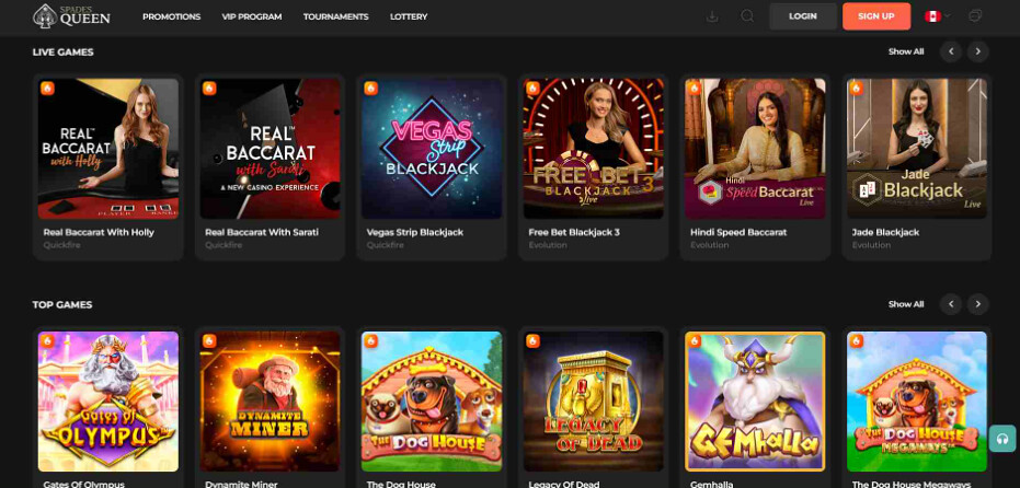 сasino Games on Spades Queen