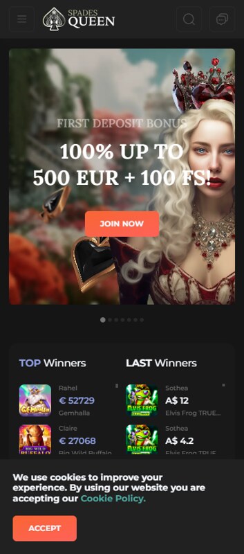 Casino Games on Spades Queen