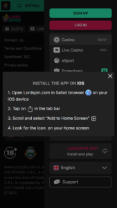 How to install Lordspin on your phone