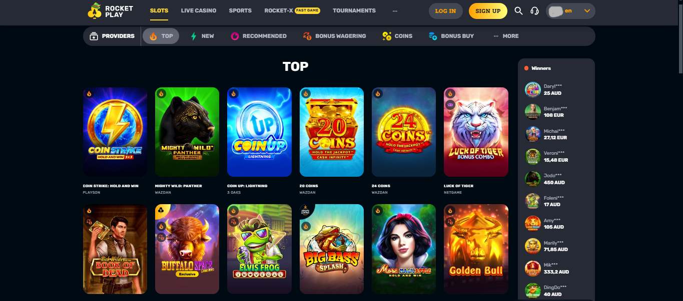 Rocketplay Casino Top Games