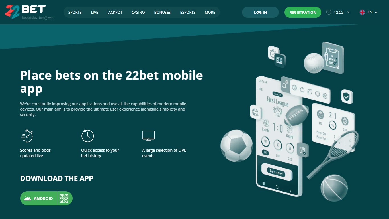 22Bet Mobile App, allbets.tv