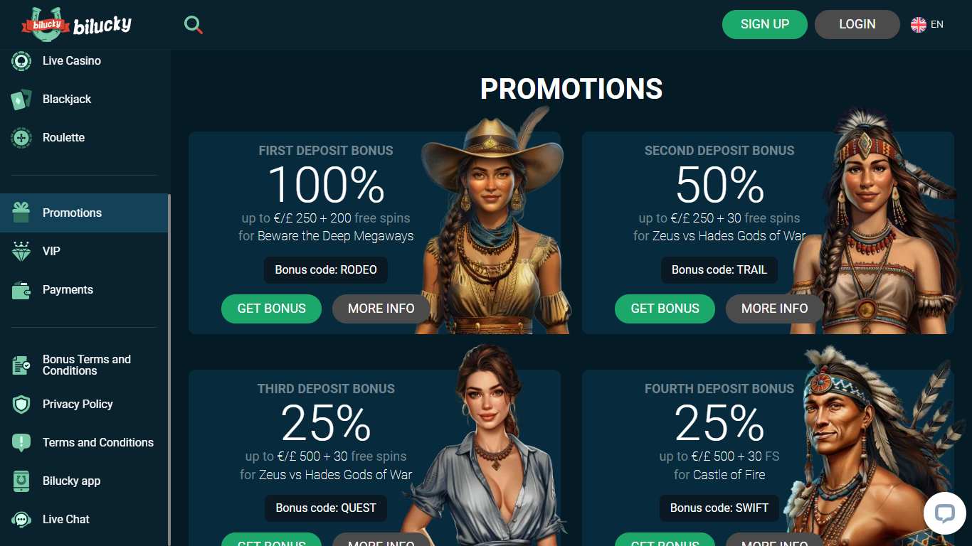 Bilucky Casino Bonuses, allbets.tv