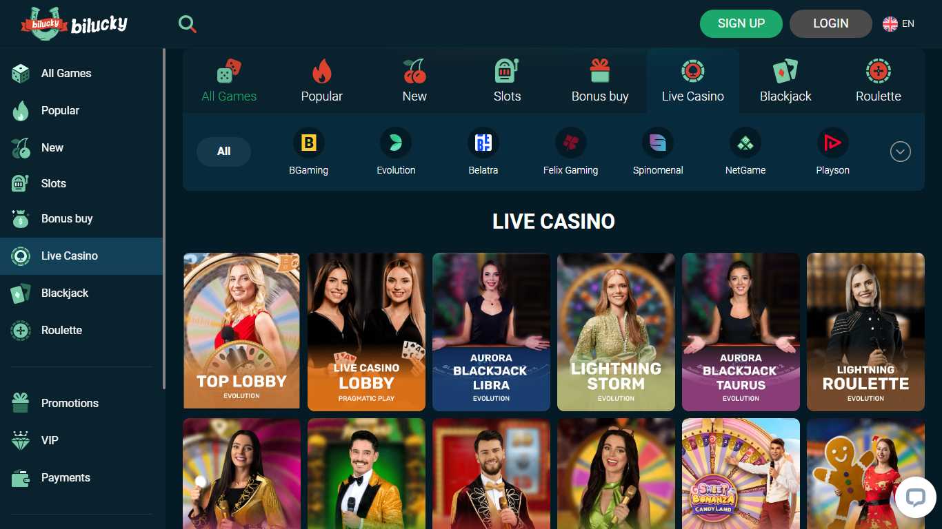 Bilucky Live Casino, allbets.tv